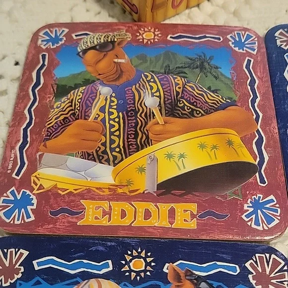 Camel's Joe's Beach Club Coaster Set of 4 in original box. Marlboro Cookbook - Picture 6 of 6